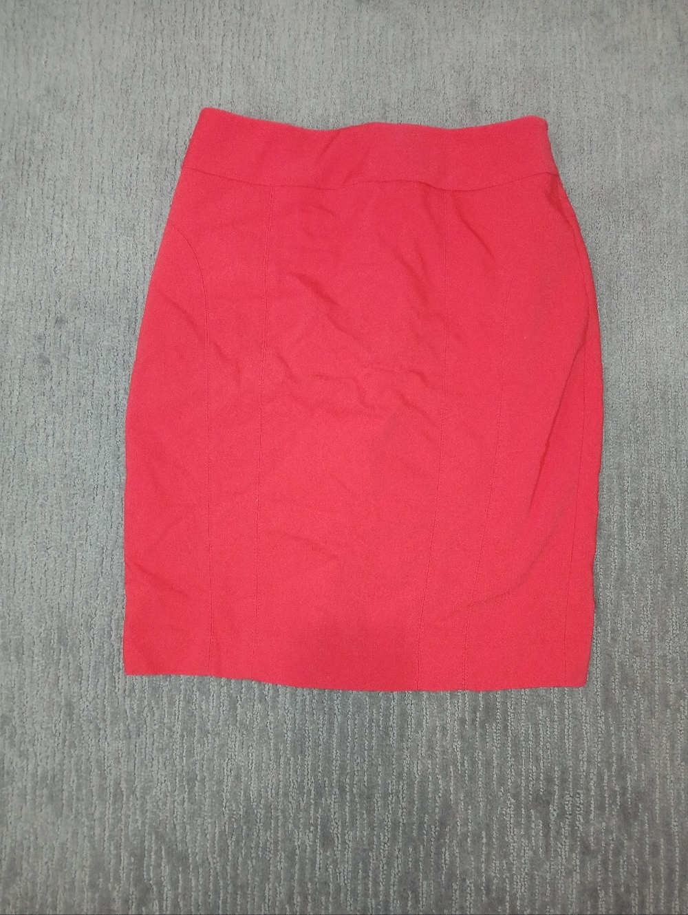 Classic Red Pencil Skirt - Women's Sleek Office Style